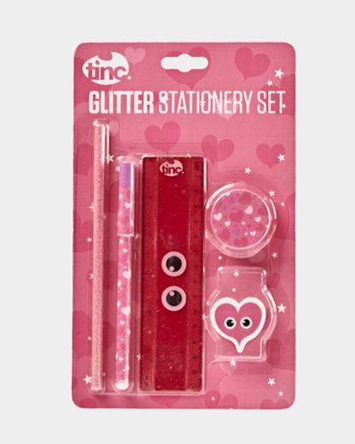 Glitter Stationery Gift Set - Metallic Rose